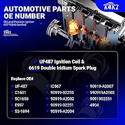 UF487 Ignition Coil & 6619 Double Iridium Spark