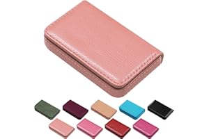 JONYEE Business Card Holders Bag PU Leather, Magnetic Sealing Anti Drop, Anti-Theft Brush Business Card Box, Casual, Fashiona