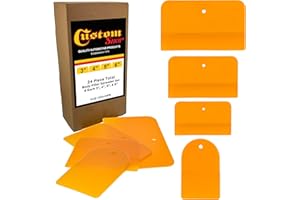 Custom Shop 4, 5, & 6 Inch Plastic Body Filler Spreader Tools (24 Pack) for Automotive Body Fillers, Putties, Glazes, Epoxy Resin, Caulk, Glues - Plastic Spreader Tool Variety Pack