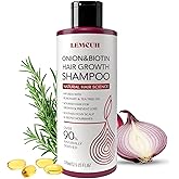 Rosemary Shampoo with Onion & Biotin: Volumizing Shampoo for Thicker-Looking Hair - Smooths Scalp With Tea Tree & Ginger - Thickening Formula Support Hair Regrowth For Women Men 12.5 (12.5 Fl Oz)