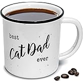 MAINEVENT Best Cat Dad Ever Mug 11 Ounce, Novelty Coffee Mug, Cat Mug Dad, Best Feline Daddy Cup, Cool Catlover Gift