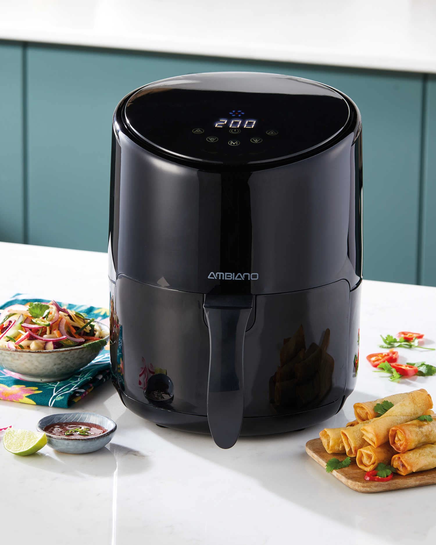 Close-up of Ambiano Air Fryer digital control panel