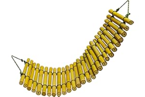 Helidrago Reptile Tank Accessories Hammock, Reptile Climbing Bridge, Lizard Lounger Bamboo Ladder, Bearded Dragon Accessories for Habitat, 18 in