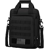 ZHIERNA Tactical Messenger Bag, Tactical Briefcase Laptop Bag Heavy Duty MOLLE Shoulder Pack Handbag for Men(Patch Included)