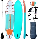 XHYCPY Inflatable Paddle Boards Stand Up Paddleboard Wide Stable with Premium SUP Paddle Board Accessories for All Skill Levels with Fins, Adjustable Paddle, Pump, Backpack, Leash