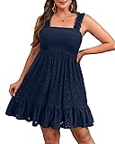 Navy Blue Dress for Women Plus Size Summer Casual