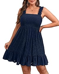 Navy Blue Dress for Women Plus Size Summer Casual
