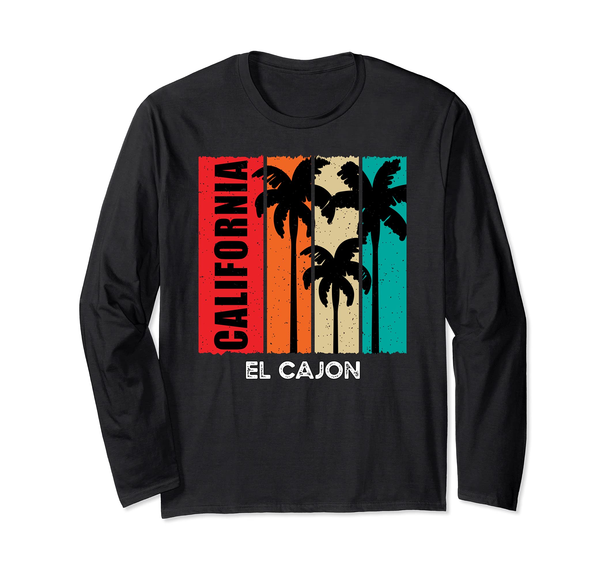 Vintage Retro El Cajon CA Tourist Native California State Long Sleeve T-Shirt