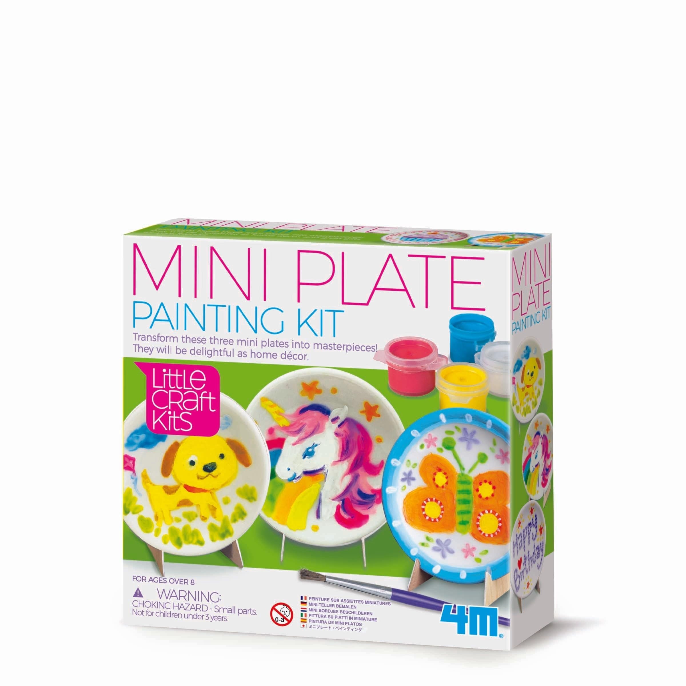 4M 404761 Little Craft Mini Plates Painting Kit, Multi Colour
