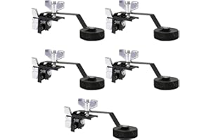 Emptty 2PCS Drum Damper Mute Silencer - Black Metal and Felt Tone Control Mute Silencer for Snare Drums Accessories - Reduce Unwanted Noise and Improve Sound Quality