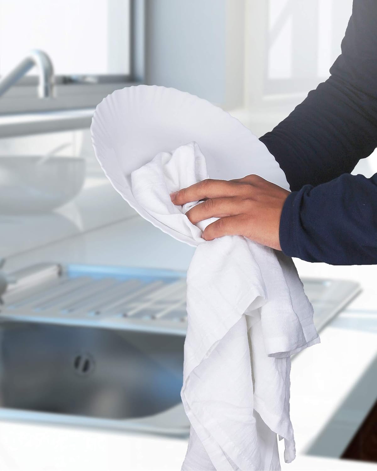 Utopia Kitchen Flour Sack Dish Towels, 24 Pack Cotton Kitchen Towels - 28 x 28 Inches: Home & Kitchen