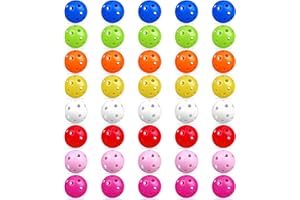 XIPEGPA 40PCS Practice Golf Balls 41mm Plastic Air Flow Hollow Golf Ball Driving Range Swing Practice Driving Range Indoor and Outdoor Use