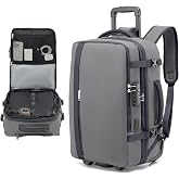 Fanwoli Rolling Vacuum Backpack Travel,One-Button Compression,TSA Carry-On | Expandable | Built-In Electric Pump | TSA Lock | Waterproof | Fits 18&rdquo; Laptop