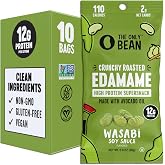The Only Bean Crunchy Roasted Edamame Snacks (Wasabi Soy Sauce), Healthy High Protein Snacks, Low Carb, Keto Friendly, Gluten Free, Vegan, Lunch, Office, Adults and Kids, 0.9 Ounce (Pack of 10)