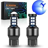 WINETIS 7443 W21-5W LED Bulbs 10000K Blue DRL Turn Signal Light 7440 7441 7444 T20 W21W LED Daytime Running Parking Reverse Light 3030 30SMD Super Bright with Low Consumption, Pack of 2