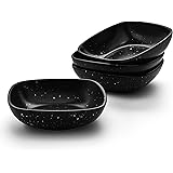 Pfaltzgraff Stella Square Set of 4 Pasta Bowls, 7 Inch, Black