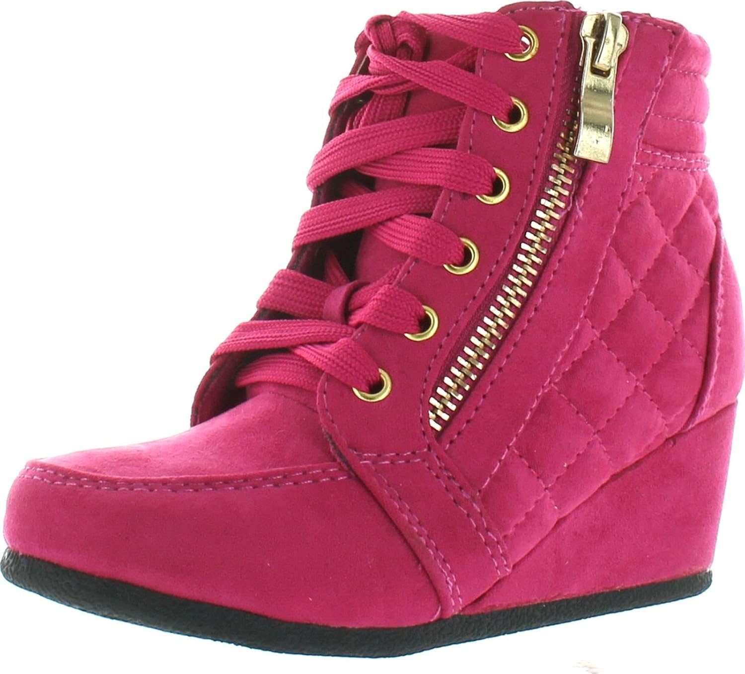 girls pink wedges