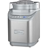 Cuisinart Ice Cream Maker Machine, 2-Quart Stainless Steel Frozen Yogurt, Gelato, Sorbet, Ready in 20 Minutes, LCD Screen and