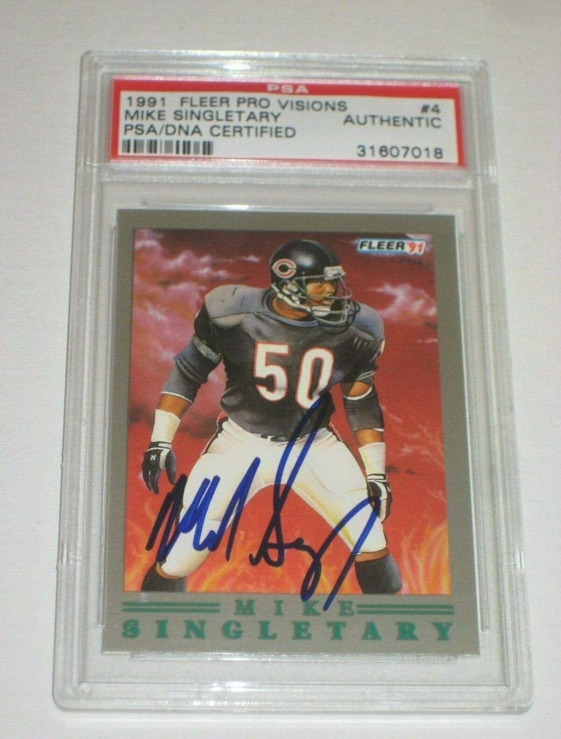 mike singletary signed football