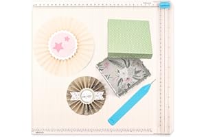 CYFUN DESIGN 12 x12 Inch Paper Trimmer and Scoring Board, Multi-Purpose Trim & Score Board Precise Cutting & Scoring Tool for Cover of Book & Gift Box DIY Crafts, Cards, Envelopes Crafting Scrapbooking and More