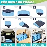 T2Y Dog Paddling Pool 160x30cm Large 5mm PP Board Quick Setup Drain Blue view 5