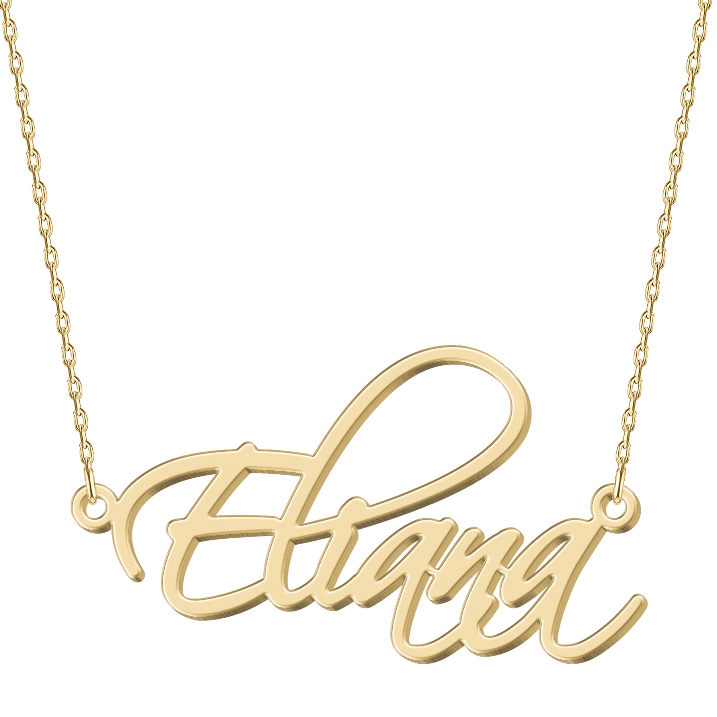UMAGICBOX Personalized Eliana Name Necklace 18K