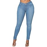 KQTFT Women's Skinny Jeans High Waist Butt Lifting Denim Pants