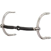 Weaver Leather Gag Bit, Smooth Sweet Iron Snaffle Mouth, Steel, 5"