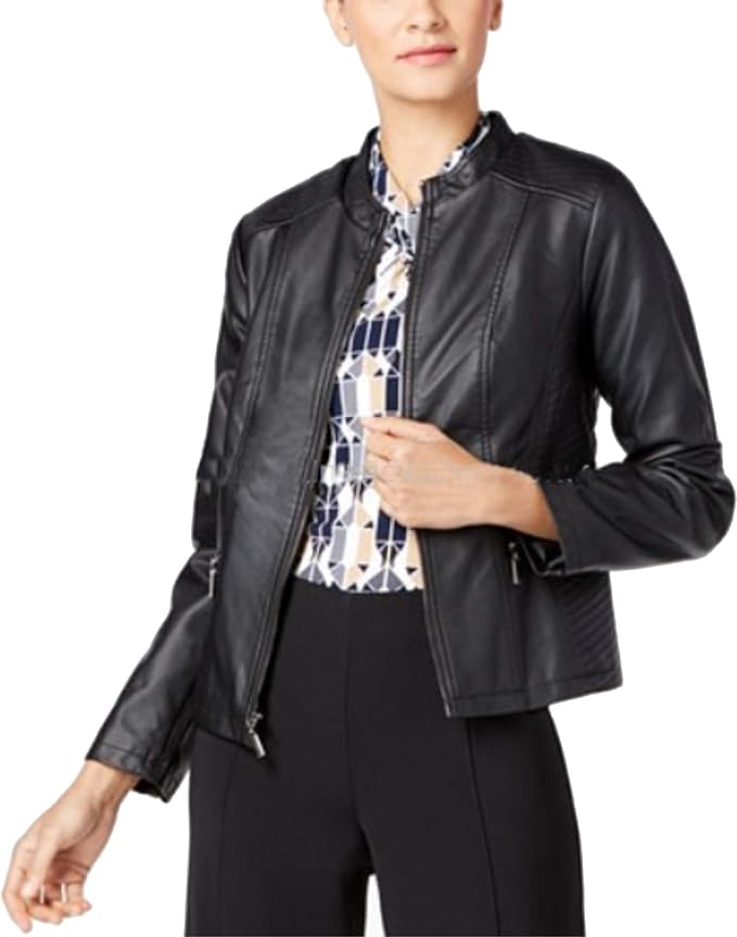 alfani faux leather jacket
