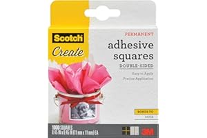Scotch 009-1000-CFT Photo Splits Double-Sided Adhesive Mounting Squares, 0.45 by 0.45-Inch, 1000 Count