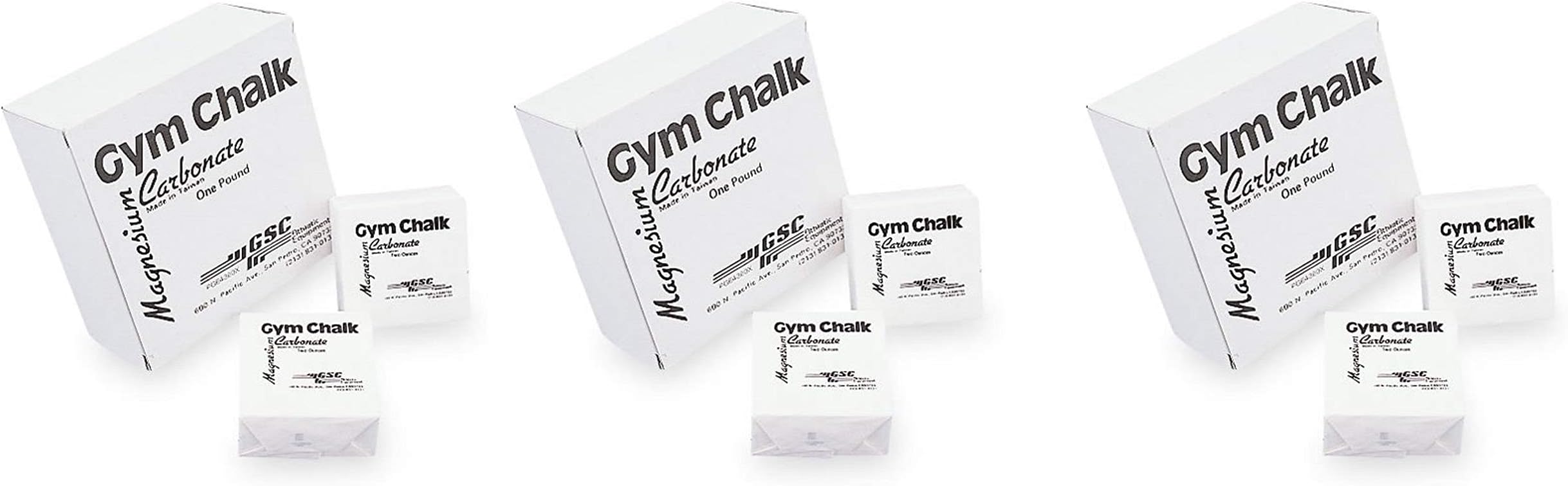 GSC Gym Chalk - 1lb (Pack of 3)