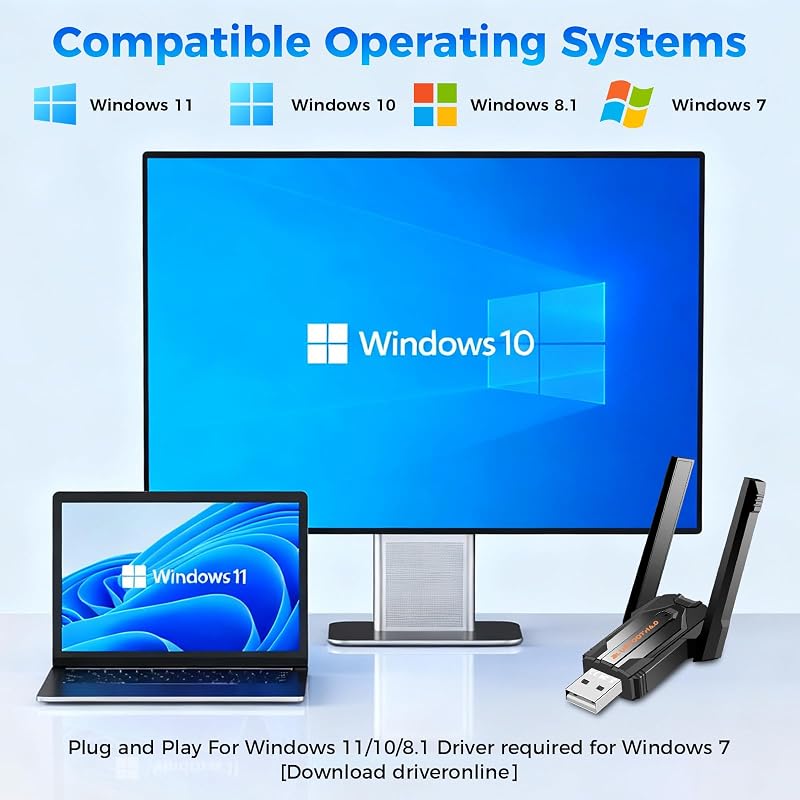 Adaptador Bluetooth 6.0 para PC, USB de larga distancia, Plug and Play, para escritorio, portátil, PC