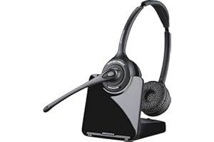 Plantronics PL-CS520 Binaural Wireless Headset System, Black/Silver