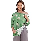 Deyeek Post Shoulder Surgery Shirts for Women Tear Away 3/4 Tops After Rotator Cuff Shirts Chemo Port Adaptive Clothing