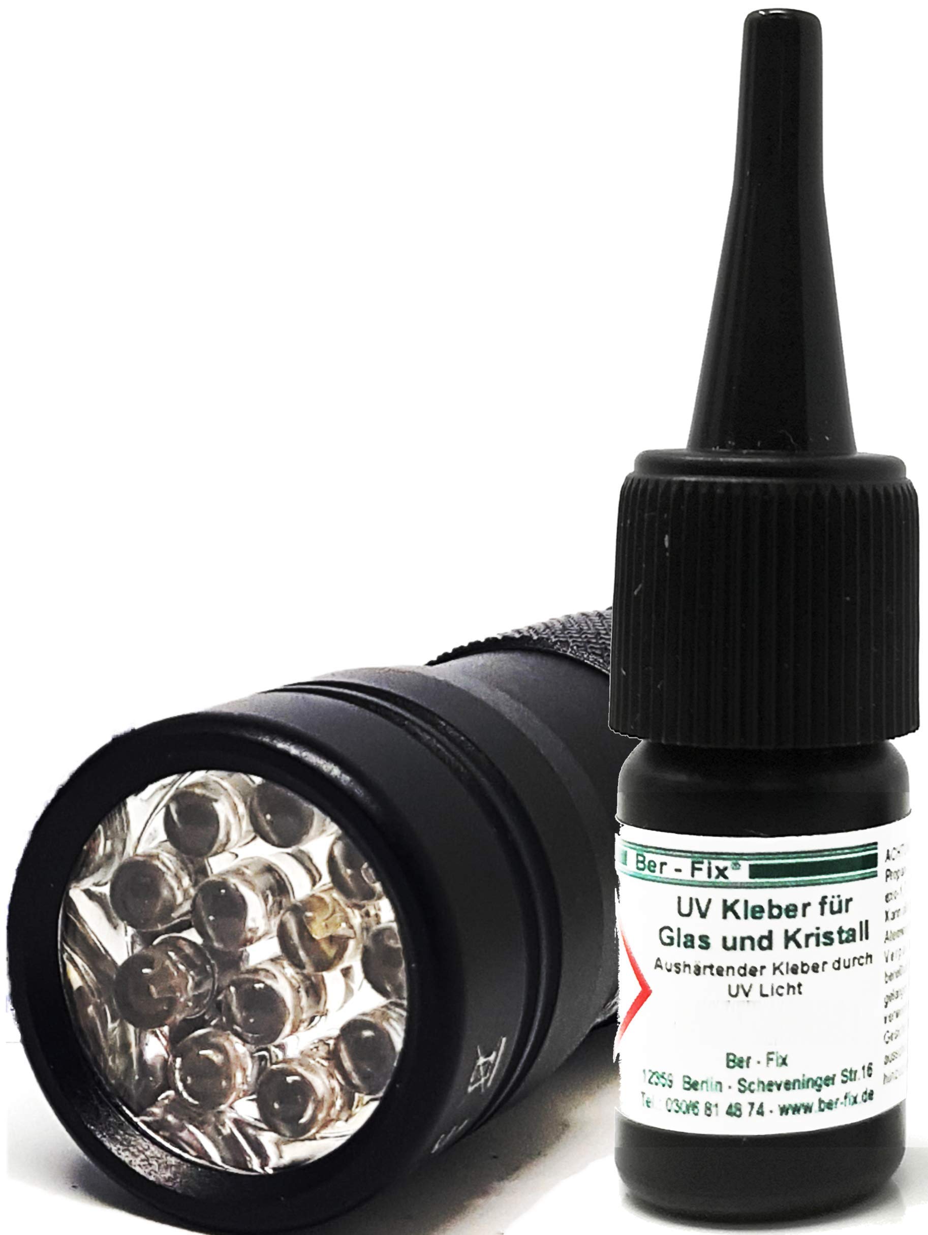 Ber-Fix® 3g UV Glue Thin 50-100 Glass Kit with Lamp 12 LEDs