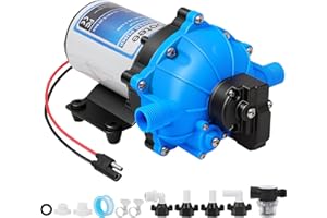 Bootee 12V RV Water Pump, 7.0 GPM 75PSI Automatic Pressure Switch, Self-Priming Fresh Water Pump for RV Marine Camping, 12 Volt DC Water Transfer Pump with Thermal Protection