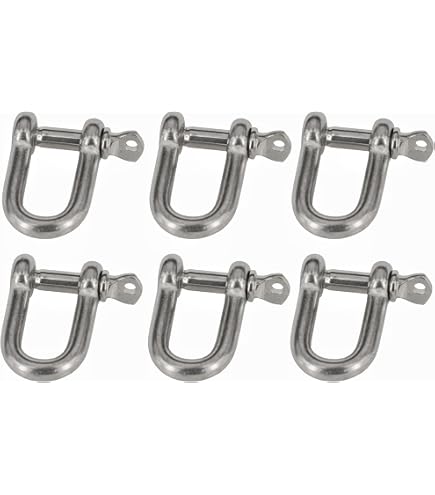 Produktbild von PATIKIL 316 Edelstahl Twist-Schäkel – 2er Set, 6 Mm Bolzen, 386 Lbs Traglast, Für Maritime Einsätze, Seile, Ketten & Outdoor-Abenteuer