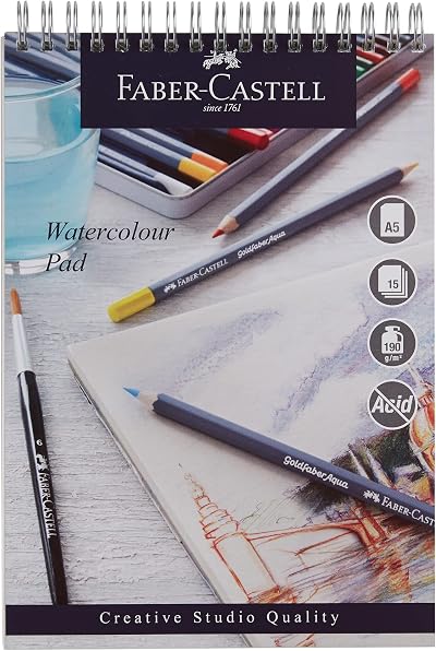 Faber-Castell Creative Studio Watercolour Pad A5 190 GSM 15 Sheets