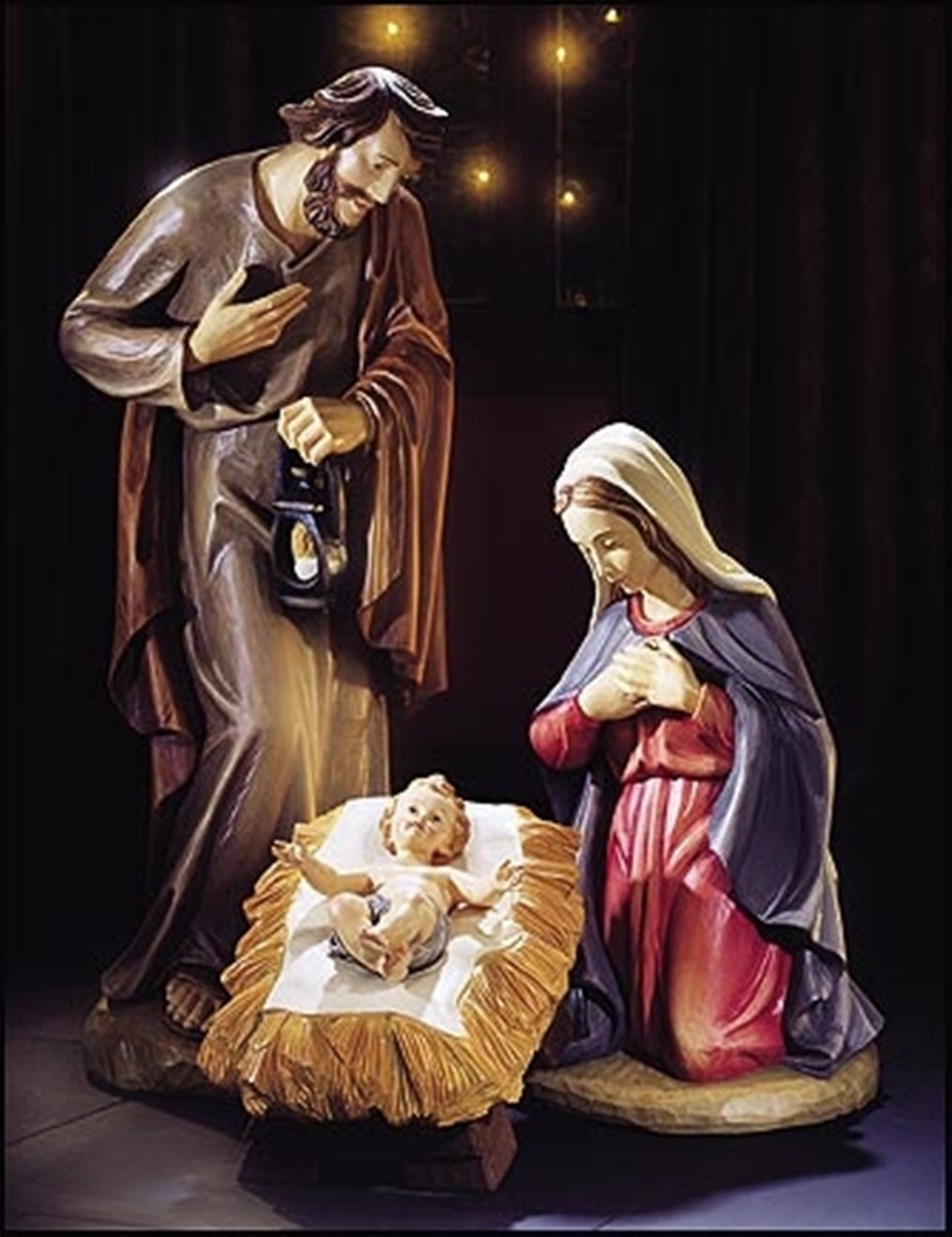 Joseph Mary and Baby Jesus 3 Piece Nativity Set 24" Statues for