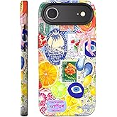 VSANT Compatible with iPhone Air Case 6.5”, Cute Patterns Shockproof Protective Aesthetic Phone Case with Stylish Designs for Women Girl, Fruit Lemon European Summer Collage