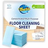 Whitecat Ultra Concentrated Floor Cleaner Sheets For Mopping (30 sheets, natural, 100% Dissolvable) &ndash; Hardwood &amp; Wood Floor Cleaner with Silver Ion Formula cleans &amp; shines, Safe for Pets &amp; Kids