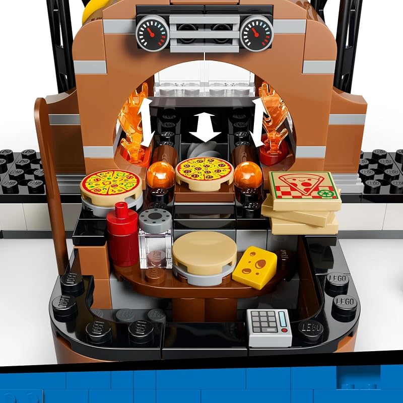 City Pizza-Liefererlebnis mit Fahrzeugen - inkl. Spielzeugauto, Roller, Drohne, Arcade-Automat und 4 Minifiguren - Geburtstagsgeschenk für Jungen ab 6 Jahren - 60496 — Foto 2 von 8