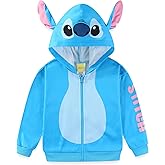 Disney Lilo and Stitch Girls Zip Up Hoodie with Ears for Big Kids