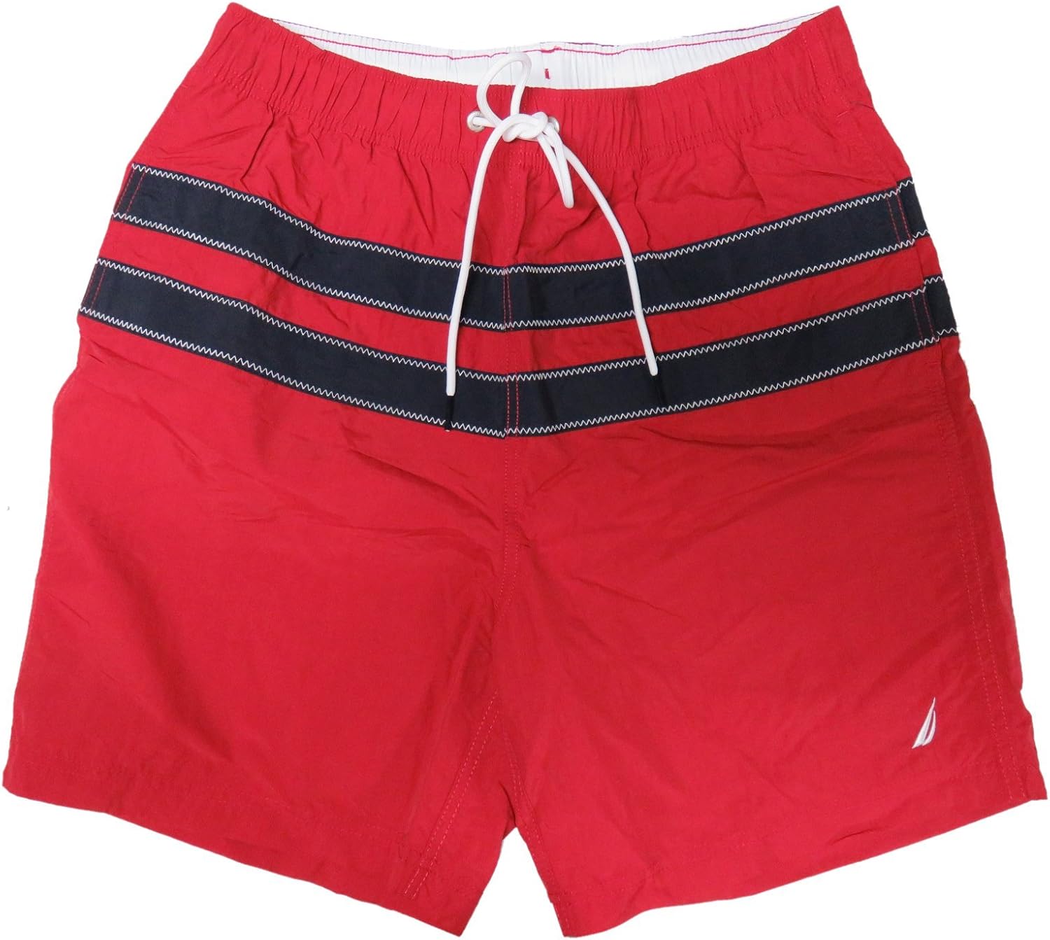 Nautica Men's Stripe Swim Trunks Red/Black (Small) Amazon.ca Clothing