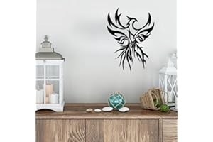 Metal Phoenix Wall Art Decor,Aesthet Phoenix Bird Home Decor,Black Bird Wall Art Decor for Living Room, Home Decor for Bedroo