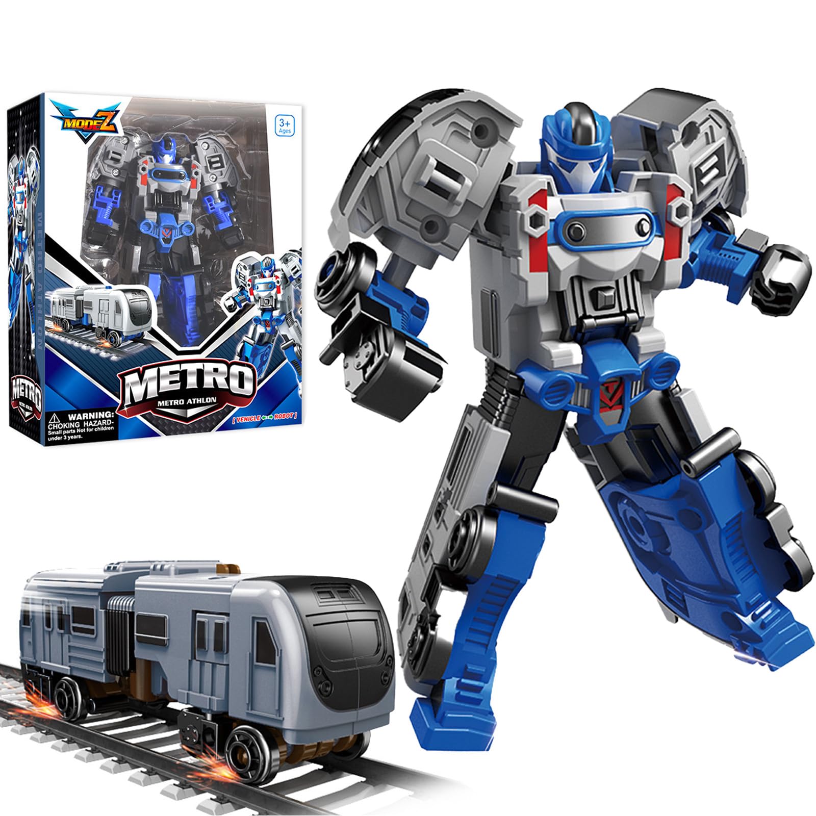 zhongko Transforming Robot Toy Car for Kids 2-12 Years, Transformer Train Robot Toy, Transformer Car, Transformers Toys, Birthday Gift for Boys Girls