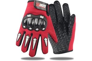 YAMEIZE Kids Half Finger Sport Gloves - Children Exercise Gloves Skate Cycling Training Other Sports Anti-Abrasion No-Slip Full Finger Gloves