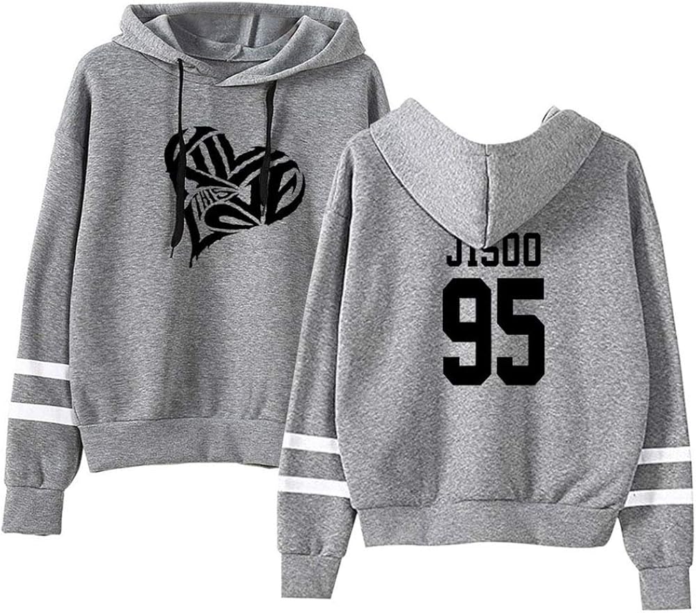 BESTHOO Blackpink Sudaderas Pulóver Sudadera suéter de Abrigo Hombre y