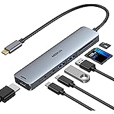 USB C Hub HDMI Adapter for MacBook Pro/Air, MOKiN 7 in 1 USB C Dongle with HDMI, SD/TF Card Reader, USB C Data Port,100W PD, 