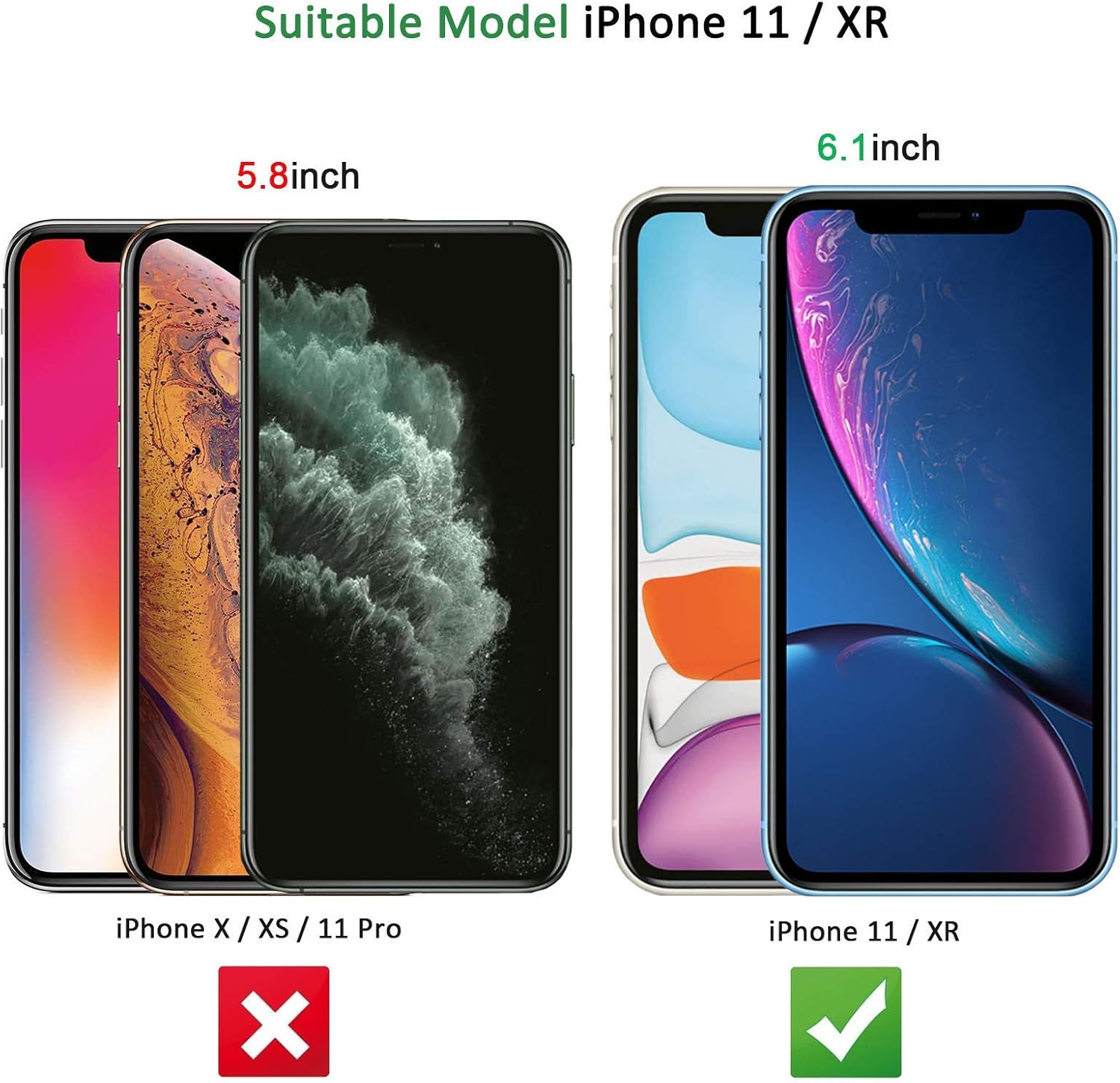 NEW'C 2 Pack Designed for iPhone 11 and iPhone XR Screen Protector (6.1"), Tempered Glass, Case Friendly Bubble Free Ultra Resistant - Image 5